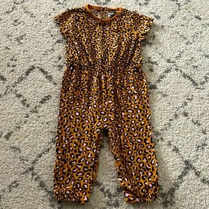 Old Navy 6-12 month girl animal print short sleeve romper